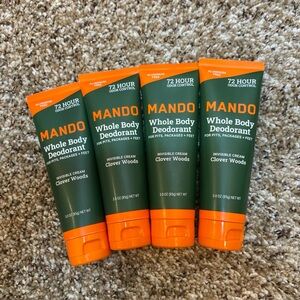 Mando Whole Body Deodorant Men 2.2oz Clover Wood Bundle Of Four